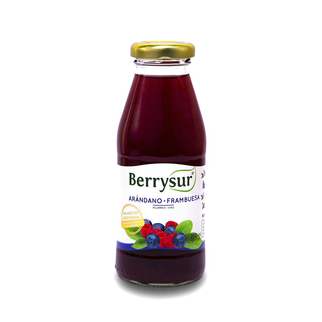 Jugo Arándano Frambuesa 250ml - Berrysur