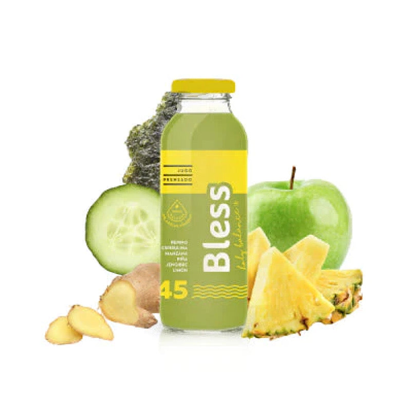 Jugo Pepino, Espirulina, Manzana, Piña, Jengibre y Limón 300ml - Bless