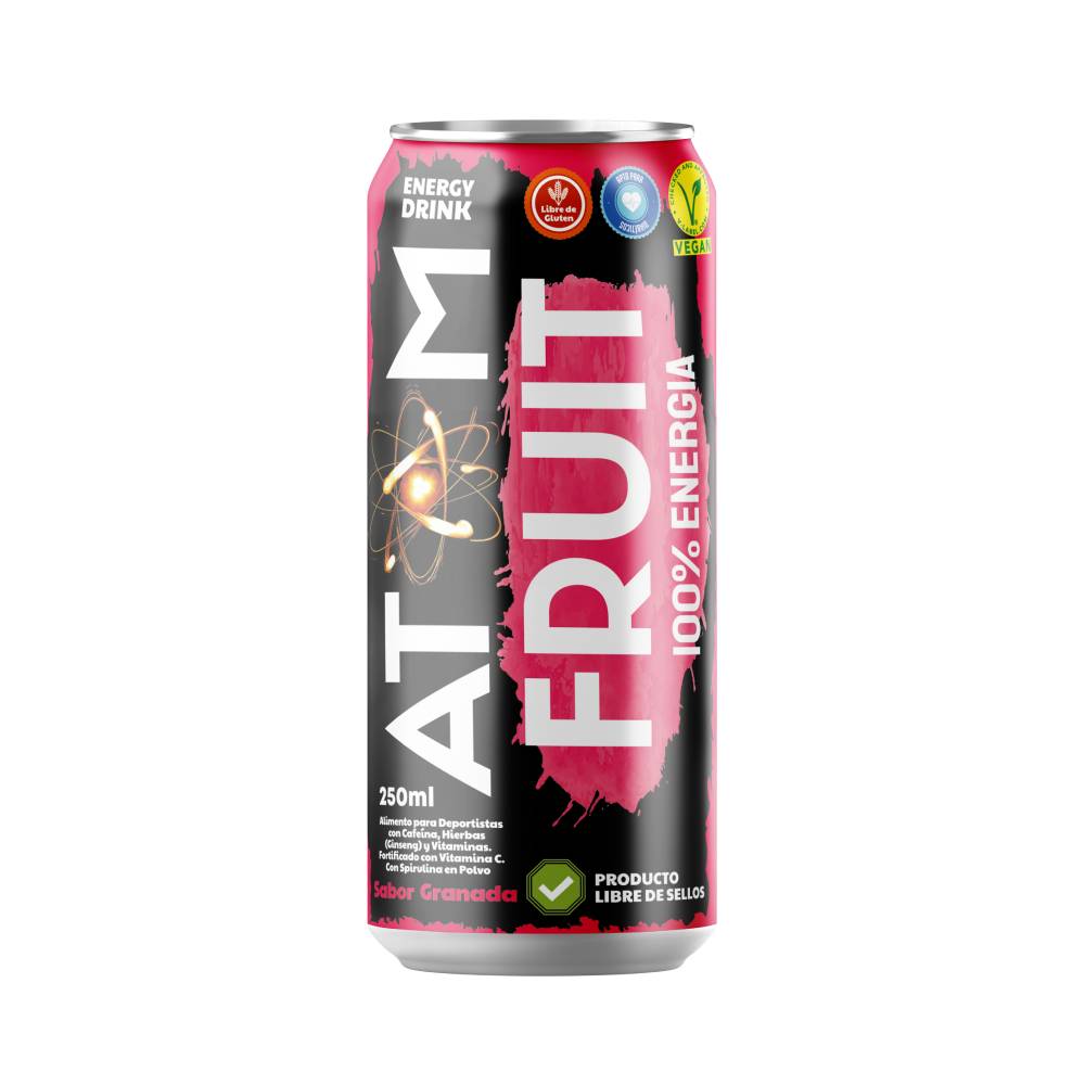 Bebida Energética Sabor Granada - Atom fruit