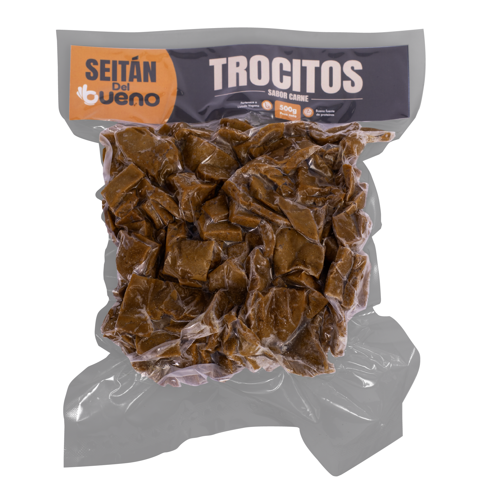 Seitán Trocitos Sabor Carne 500grs - DelBueno Foods